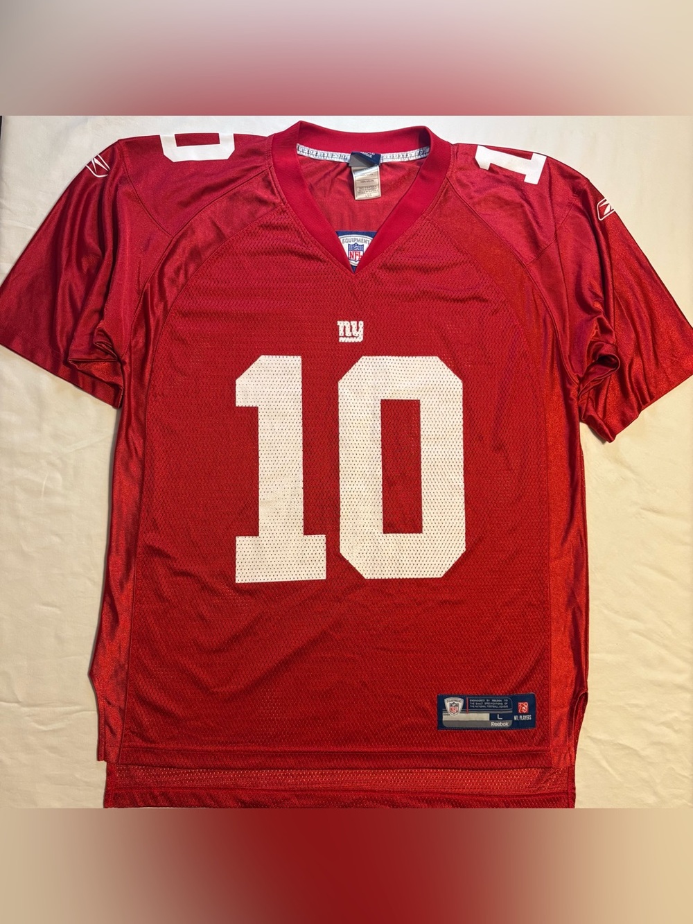 New York Giants Eli Manning #10 Red Reebok Jersey size L